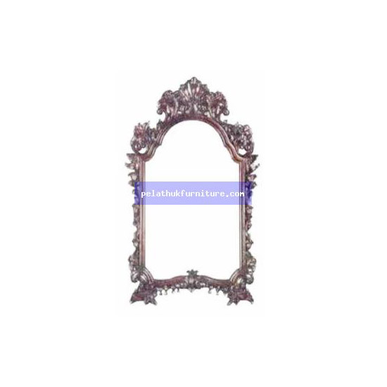 Heavy Carved Flower Mirror . Antique Reproductions  Dressing Tables and Mirrors Indonesia Furniture