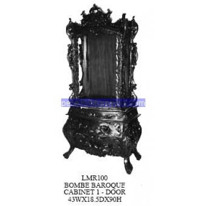 Bombe barque cabinet 1 door Antique Reproductions   Indonesia Furniture