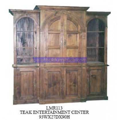 Teak Entertainment Center Antique Reproductions   Indonesia Furniture