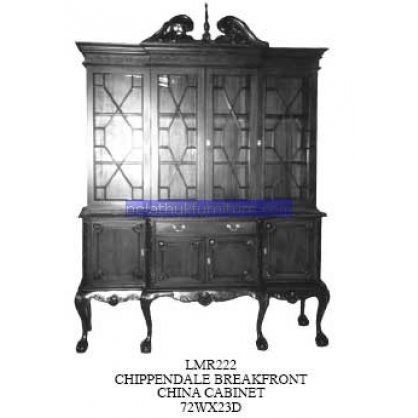 Chippendale Breakfront China Cabinet Indonesia Furniture
