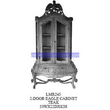 2 Door Eagle Cabinet Teak Antique Reproductions   Indonesia Furniture