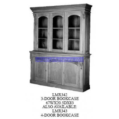 3 Door Bookcase Antique Reproductions   Indonesia Furniture