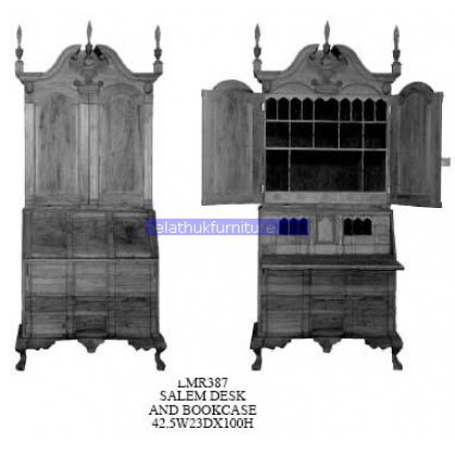 Salem Desk and Bookcase Antique Reproductions   Indonesia Furniture