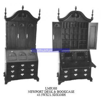 Newport Desk and Bookcase Antique Reproductions   Indonesia Furniture