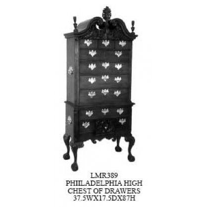 Philadelphia Hight Chest of Drawers Antique Reproductions   Indonesia Furniture