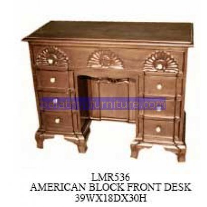 American Block Front Desk Antique Reproductions   Indonesia Furniture