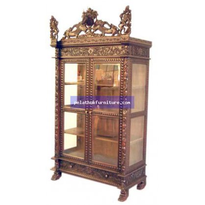 Lion China Cabinet Antique Reproductions  Cabinets, Bookcases, Sideboards  Indonesia Furniture