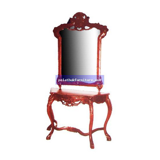 Lion Head Mirror with Table . Antique Reproductions  Dressing Tables and Mirrors Indonesia Furniture