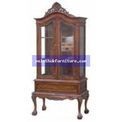 Long Leg Dutch Showcase. Antique Reproductions  Cabinets, Bookcases, Sideboards  Indonesia Furniture