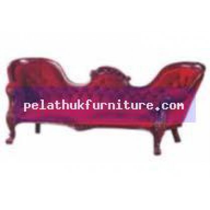 Louis Double Ended Carved Chaise Antique Reproductions  Chairs, Stools and Sofas Indonesia Furniture