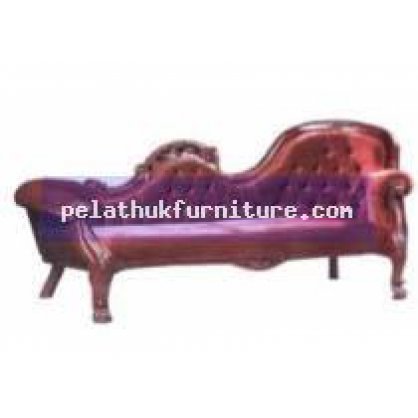 Louis Single Ended Carved Chaise Antique Reproductions  Chairs, Stools and Sofas Indonesia Furniture