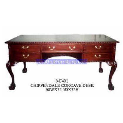 Chippendale Concave Desk Antique Reproductions   Indonesia Furniture