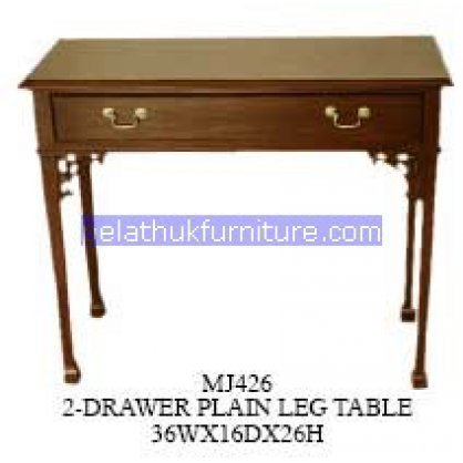 2 drawer plain leg table Antique Reproductions   Indonesia Furniture