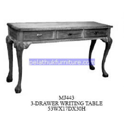 3 Drawer Writing Table Antique Reproductions   Indonesia Furniture