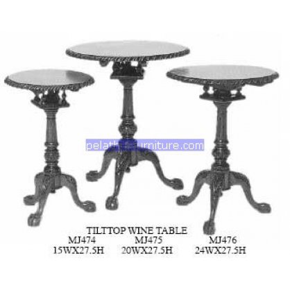 Tilttop wine Table Antique Reproductions   Indonesia Furniture