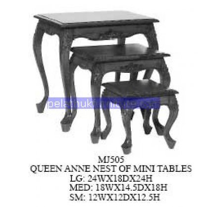 Queen Anne Nest Of Mini Tables Antique Reproductions   Indonesia Furniture