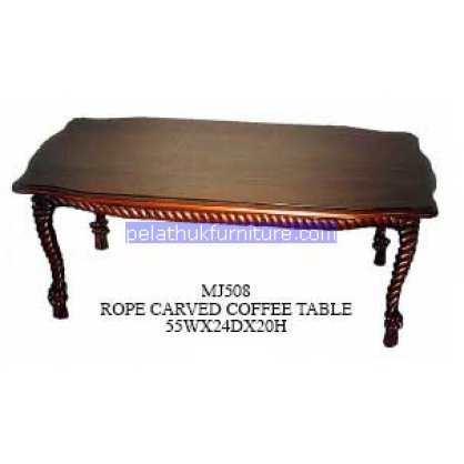 Rope Carved Coffe Table Antique Reproductions   Indonesia Furniture