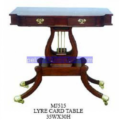 Lyre Card Table Indonesia Furniture