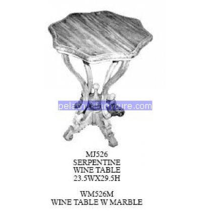 Serpentine Wine Table Antique Reproductions   Indonesia Furniture