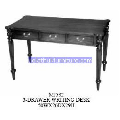 3 Drawer Writing Desk Antique Reproductions   Indonesia Furniture