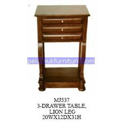 3 Drawer Table Lion leg Antique Reproductions   Indonesia Furniture