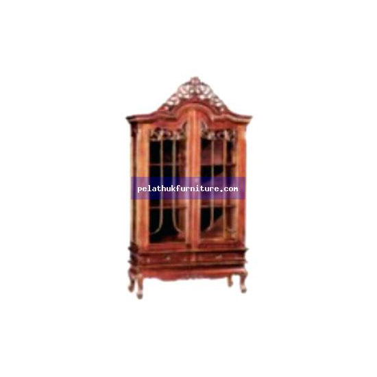 Mahogany 2 Door Showcase . Antique Reproductions  Cabinets, Bookcases, Sideboards  Indonesia Furniture