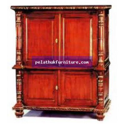 Mahogany 4 Door TV Cabinet Antique Reproductions  Cabinets, Bookcases, Sideboards  Indonesia Furniture