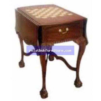 Mahogany Chippendale Game Table Antique Reproductions  Side Tables, Small Tables and Consoles Indonesia Furniture