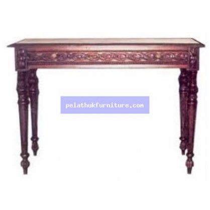 Mahogany Console with Drawer Antique Reproductions  Side Tables, Small Tables and Consoles Indonesia Furniture