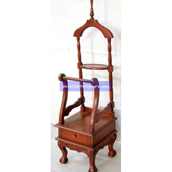 Mahogany Valet with Drawer . Antique Reproductions  Plantstands and Accessories Indonesia Furniture