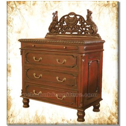 Mermaid 3 Drawer Chest Antique Reproductions  Bedside Chests Indonesia Furniture