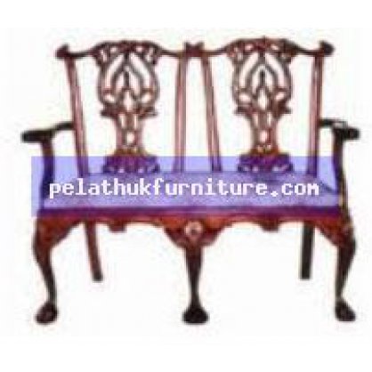 New Gothic Chippendale two Seater Antique Reproductions  Chairs, Stools and Sofas Indonesia Furniture
