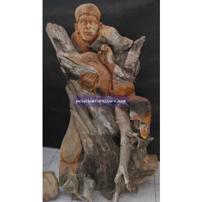 Old Man 1 Reclaimed Teak Wood and Root Carving   Indonesia Furniture