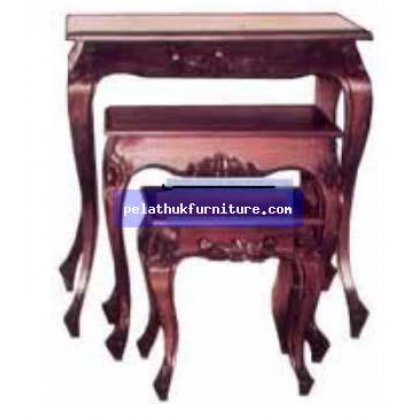 Queen Anne Nest of Mini Table Antique Reproductions  Side Tables, Small Tables and Consoles Indonesia Furniture