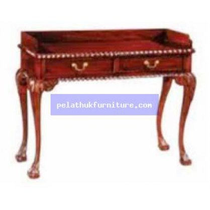 Railed 2 drawer Writing Table Antique Reproductions  Desks, Bureaus and Writing Tables Indonesia Furniture