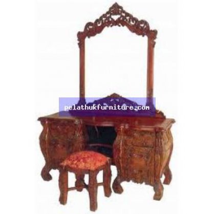 Rococo Dresing Table with Mirror Antique Reproductions  Dressing Tables and Mirrors Indonesia Furniture