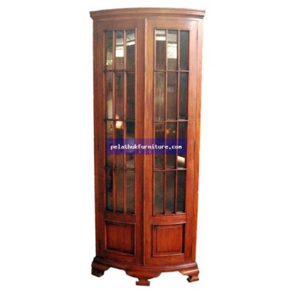 Rounded Corner Display Cabinet. Antique Reproductions  Cabinets, Bookcases, Sideboards  Indonesia Furniture