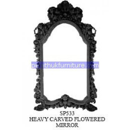 Heavy Carved Flowered Antique Reproductions   Indonesia Furniture
