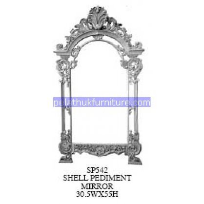 Shell Pediment Mirror Indonesia Furniture