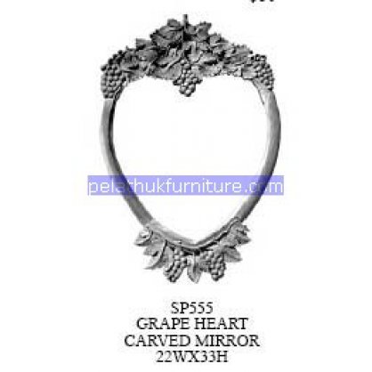Grape Hearth Carved Mirror Antique Reproductions   Indonesia Furniture