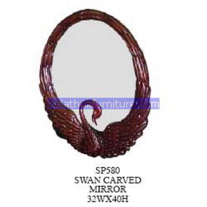 Swan Carved Mirror Antique Reproductions   Indonesia Furniture