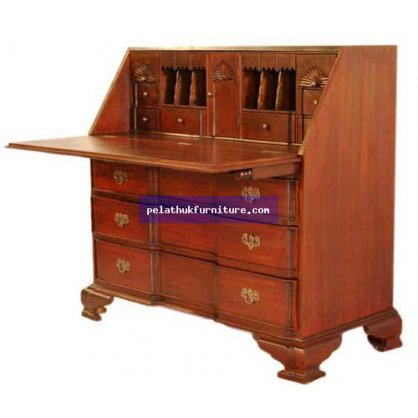 Secretary Newport Desk Antique Reproductions  Desks, Bureaus and Writing Tables Indonesia Furniture