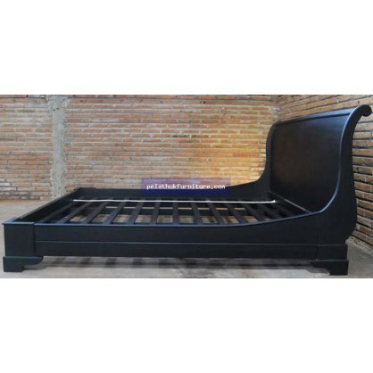 Sleigh Bed Painted Finish  Beds Indonesia Furniture