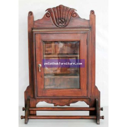 Small Medicine Cabinet with 1 Door Antique Reproductions  Plantstands and Accessories Indonesia Furniture