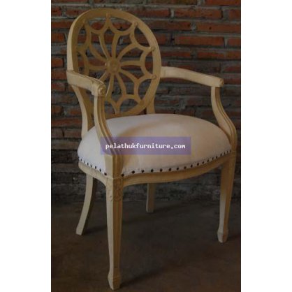 Spider Back Arm Chair Painted Finish  Chairs and Sofas Indonesia Furniture