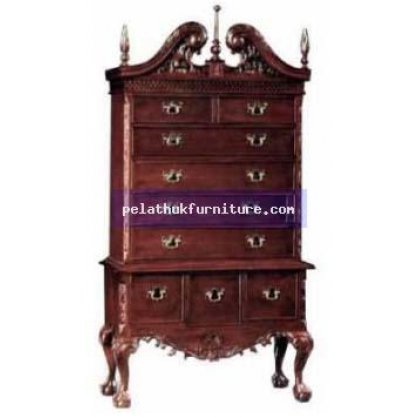 Tall Boy Medium 9 Drawer Antique Reproductions  Cabinets, Bookcases, Sideboards  Indonesia Furniture
