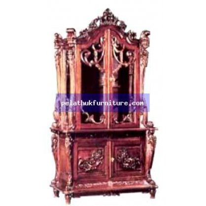 Two Door Heavy Carved Cabinet. Antique Reproductions  Cabinets, Bookcases, Sideboards  Indonesia Furniture