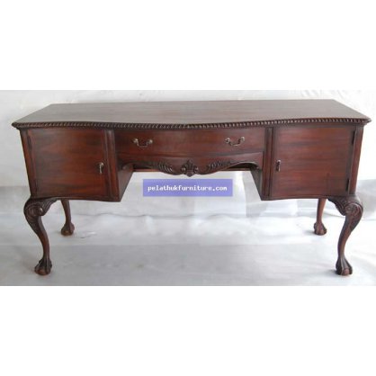 Two Door One Drawer Writing Table Antique Reproductions  Desks, Bureaus and Writing Tables Indonesia Furniture
