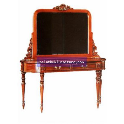 Two Drawer Dressing table with Mirror Antique Reproductions  Dressing Tables and Mirrors Indonesia Furniture