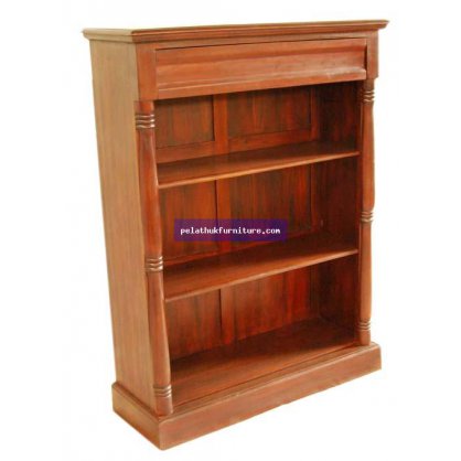 Victorian Open Bookcase Low Antique Reproductions  Cabinets, Bookcases, Sideboards  Indonesia Furniture
